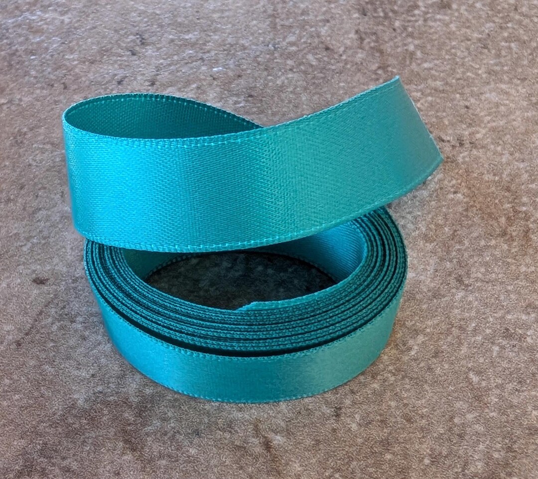 Silky Teal Ribbon 2 Yards - Etsy