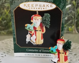 Centuries of Santa Hallmark Miniature Ornament Christmas 1999