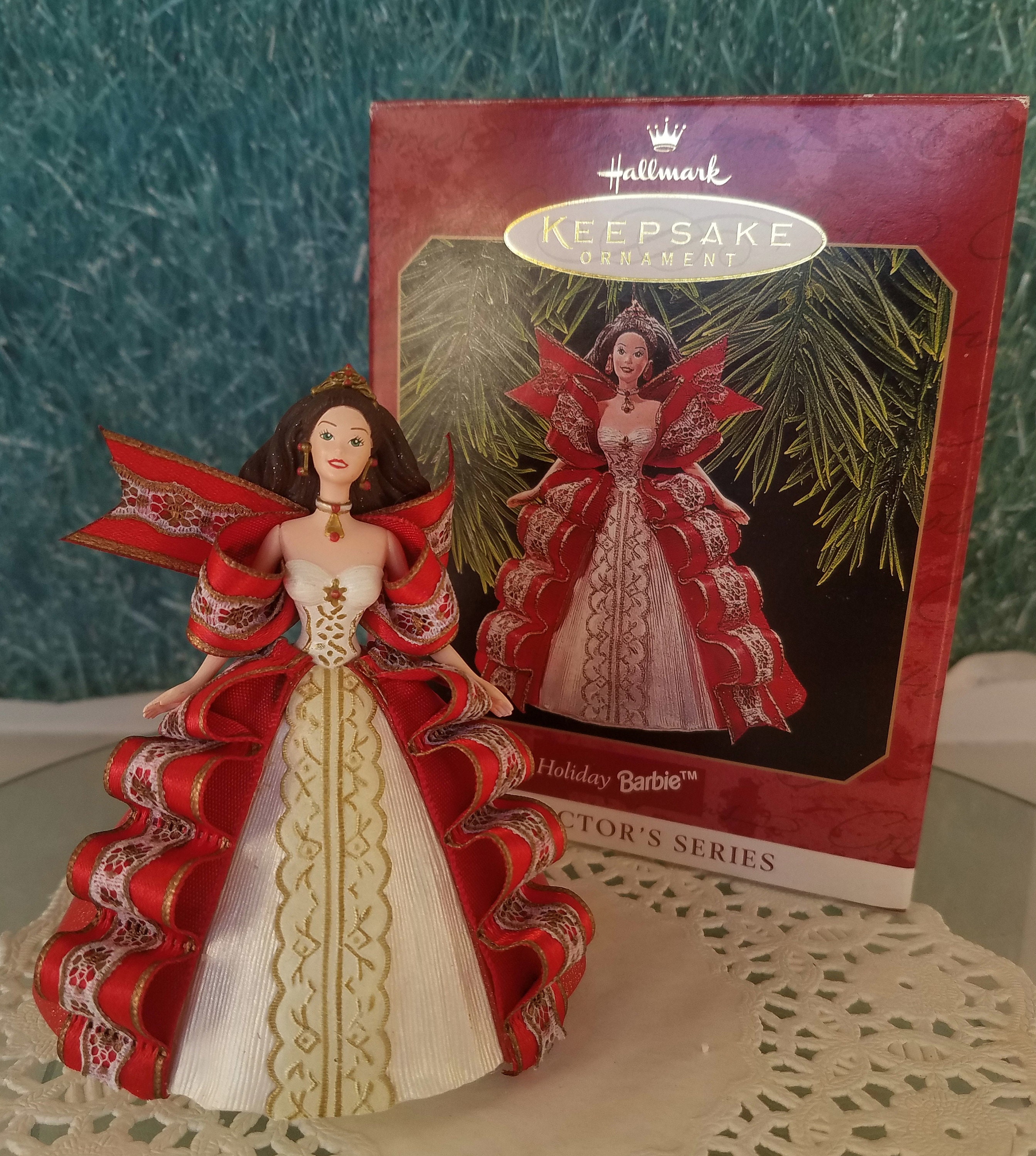 1997 holiday barbie 4 decoupage ornament sale