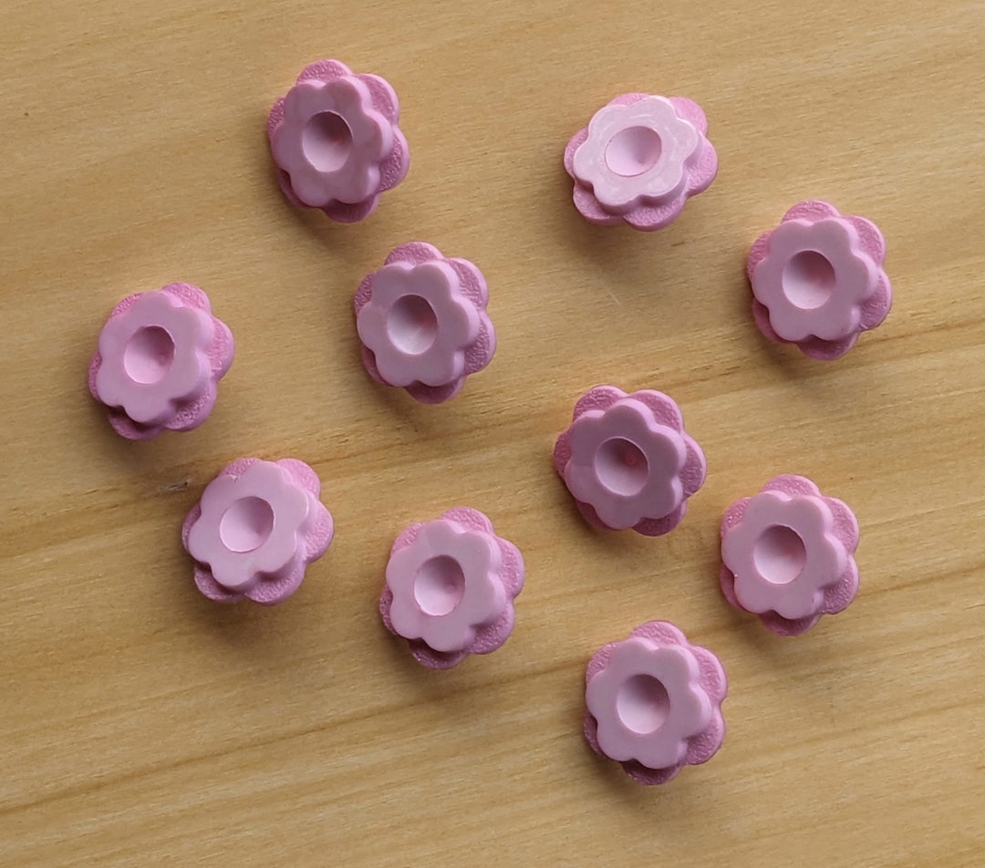10 Pink Double Layer Daisy Flower Large Shank Buttons - Etsy