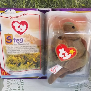 Steg the Dinosaur Teenie Beanie McDonalds Vintage TY 2000 New in original package