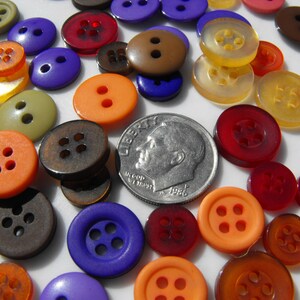 Autumn Buttons, 50 Small Assorted Round Sewing Crafting Bulk Buttons - Etsy
