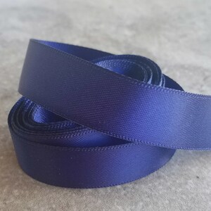 Navy Blue Satin Ribbon 3 yards