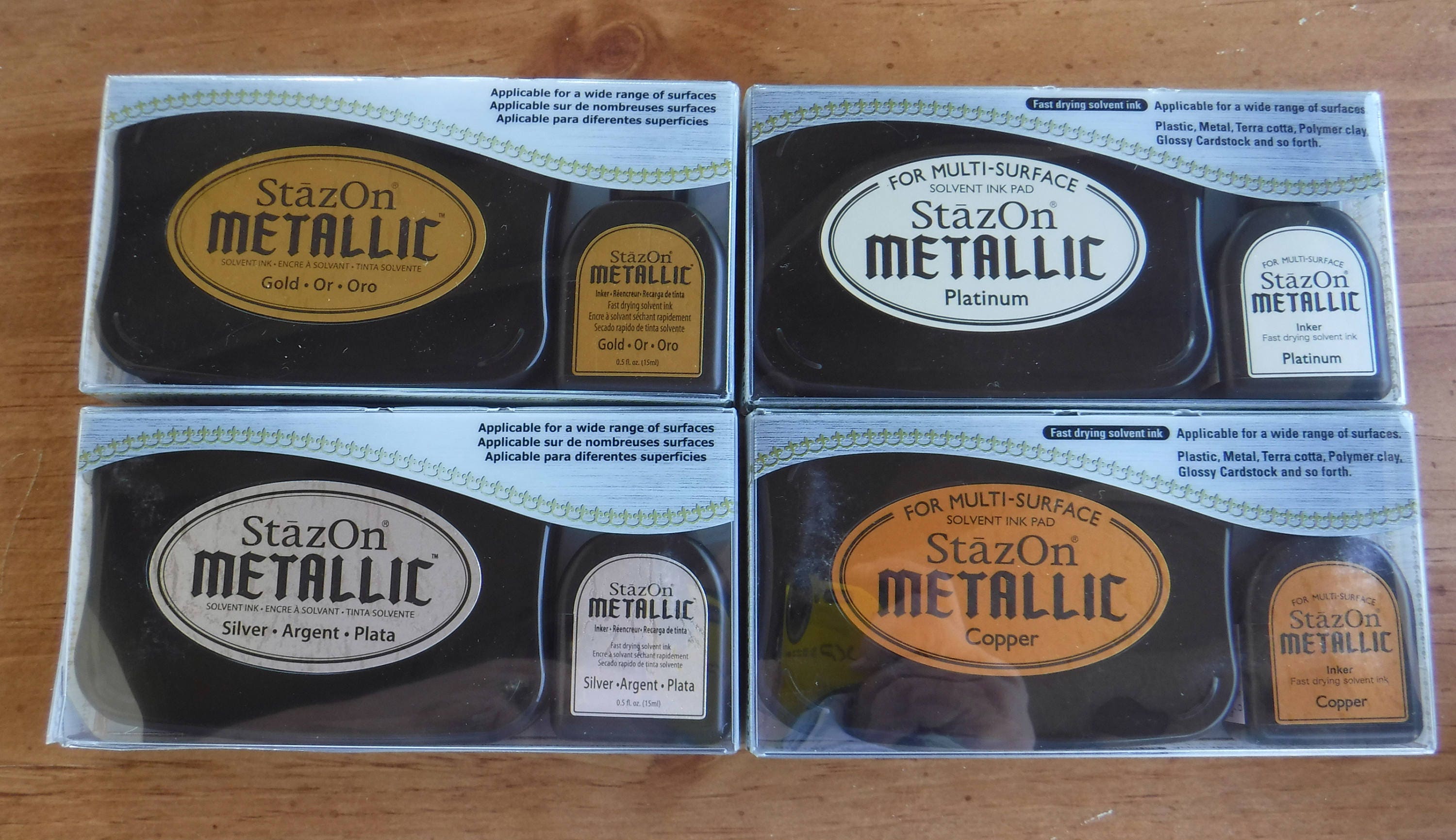 StazOn Metallic Solvent Ink Kit Gold