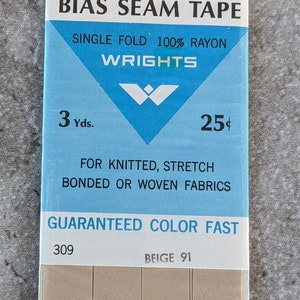 Vintage Wrights Bias Seam Tape Beige