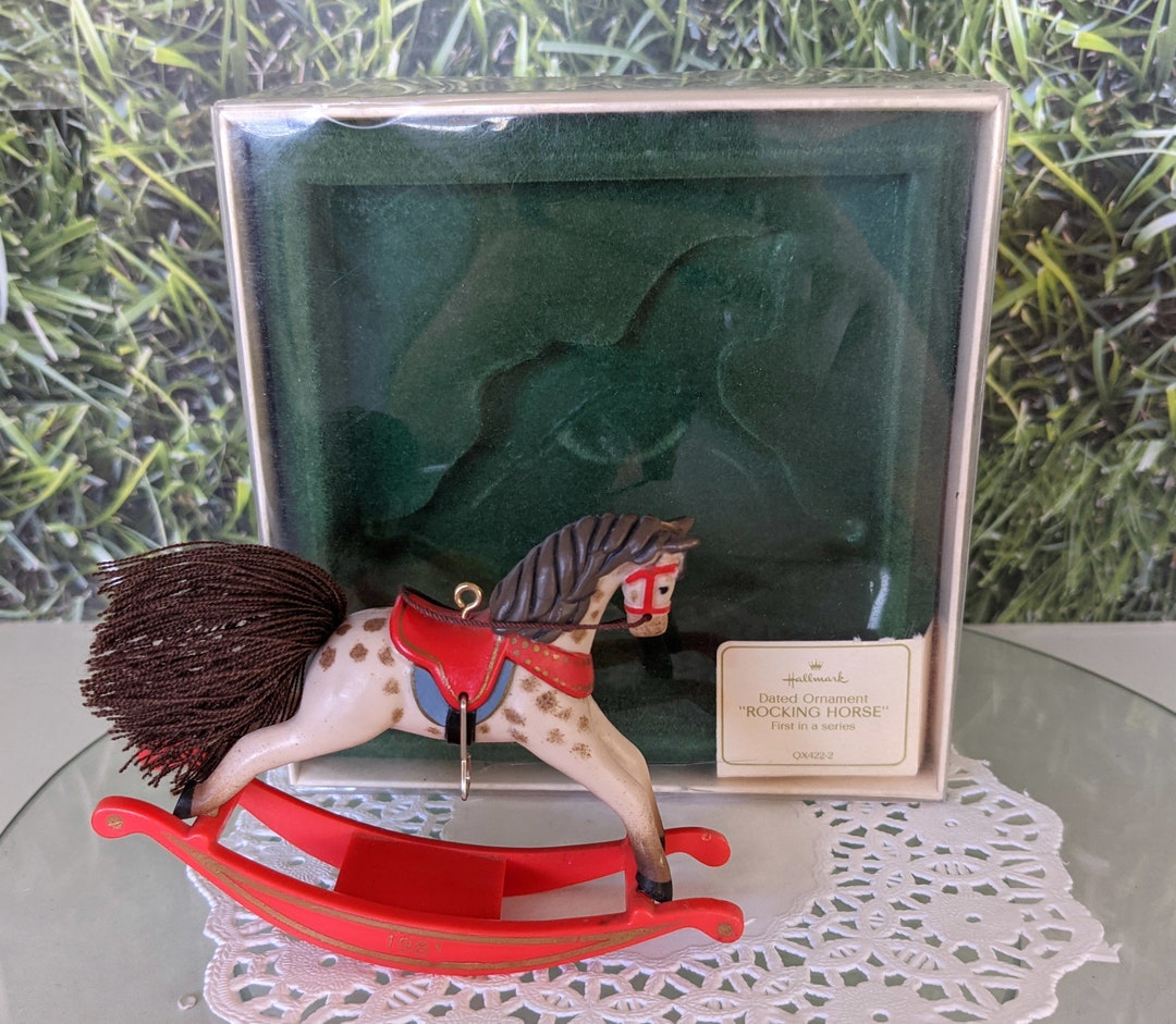Rocking Horse Hallmark Ornament 1981 - Etsy