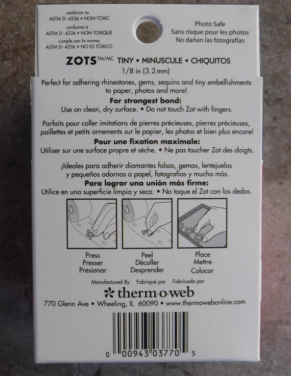 Zots Bling Minuscule Tiny Clear Adhesive Dots Box of 325 