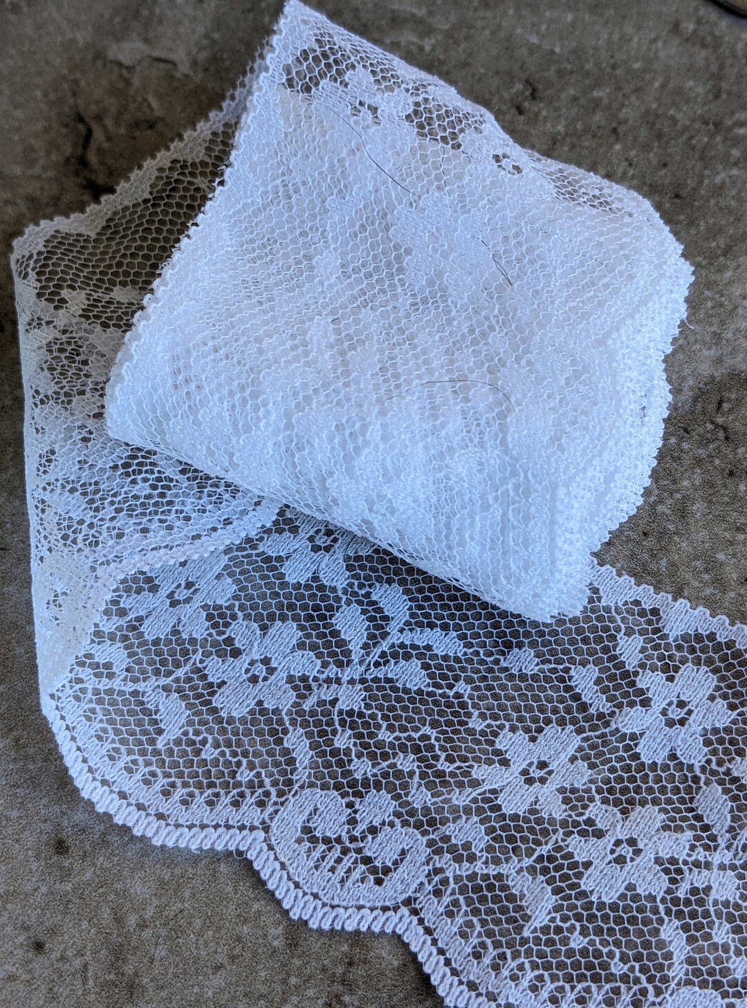 White Ruffle Edge Vintage White Straight Edged Ruffle Edge Lace Trim 5 Feet - Etsy