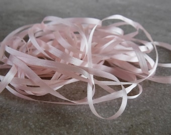 Ballet Pink 4mm Embroidery Silk Ribbon 5 Yards