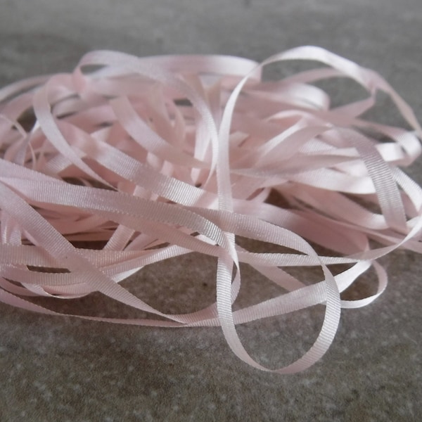 Ballet Pink 4mm Embroidery Silk Ribbon 5 Yards