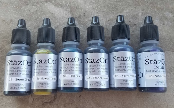 Tsukineko StazOn Re-Inker Tinte Ultramarin – 0,5 Ml Nachfülltinte Für Stempel Auf Nicht-porösen Oberflächen
