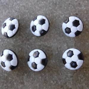 6 Pro Soccer Ball Small Shank Buttons Size 1/2"
