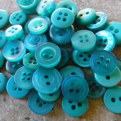 Green Buttons 50 Small Assorted Round Sewing Crafting Bulk Etsy
