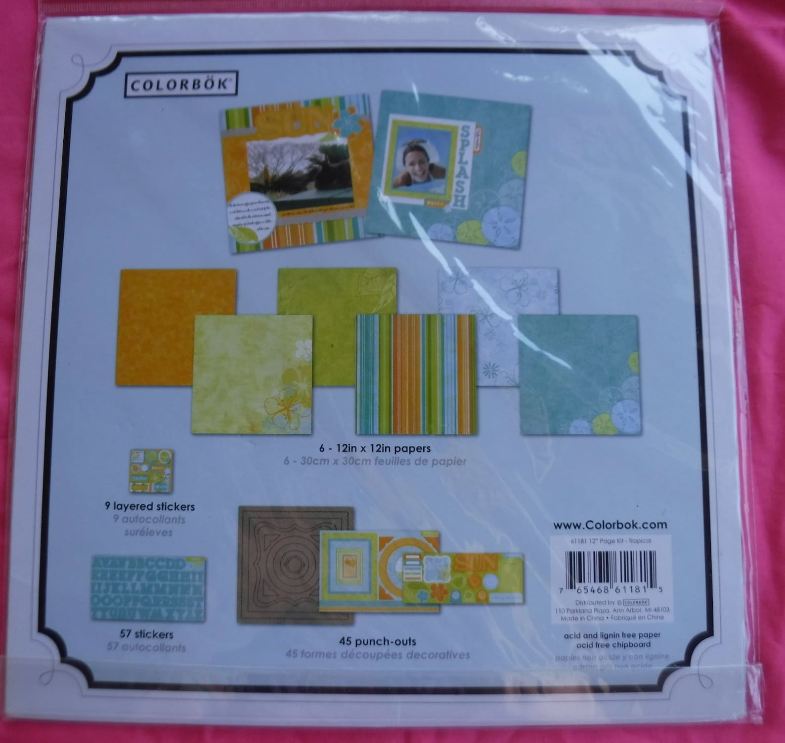 Tropical Scrapbook Page Kit by Colorbok Over 115 Pieces Etsy