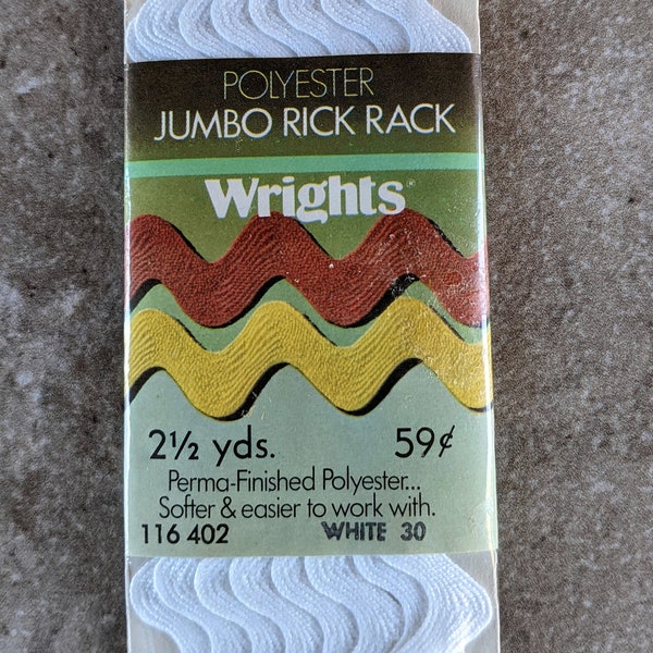 Wrights Jumbo Rick Rack White