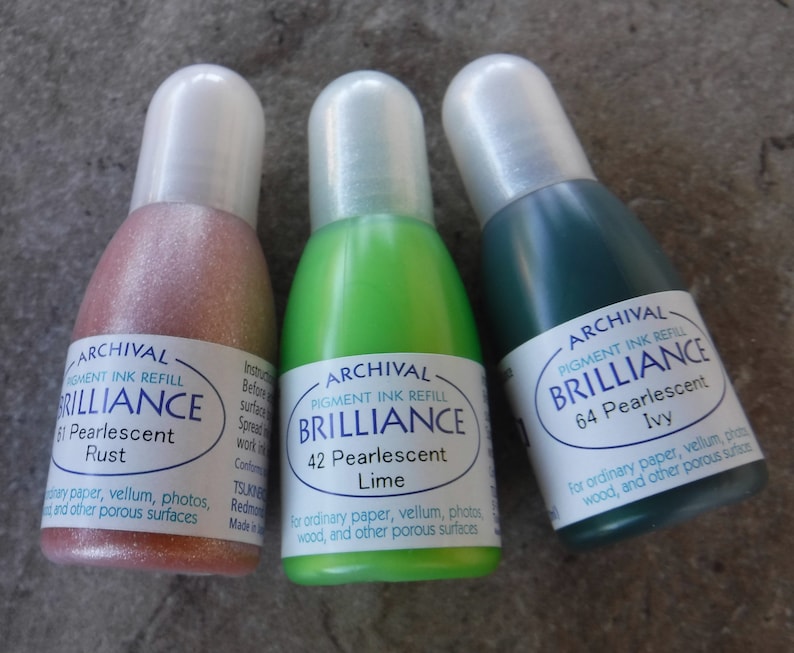 Brilliance Ink Refill by Tsukineko Pearlescent Rust