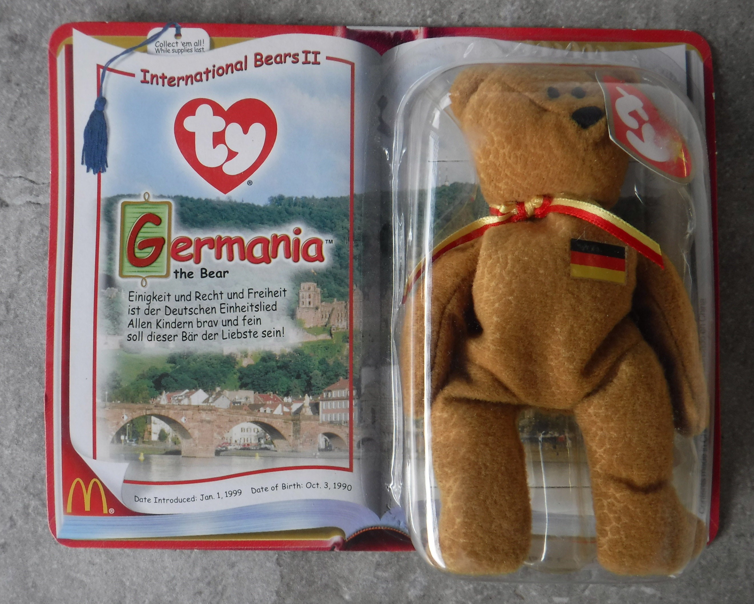 Germania the Bear Teenie Beanie Mcdonalds Vintage TY 2000 New in Original Package Etsy UK