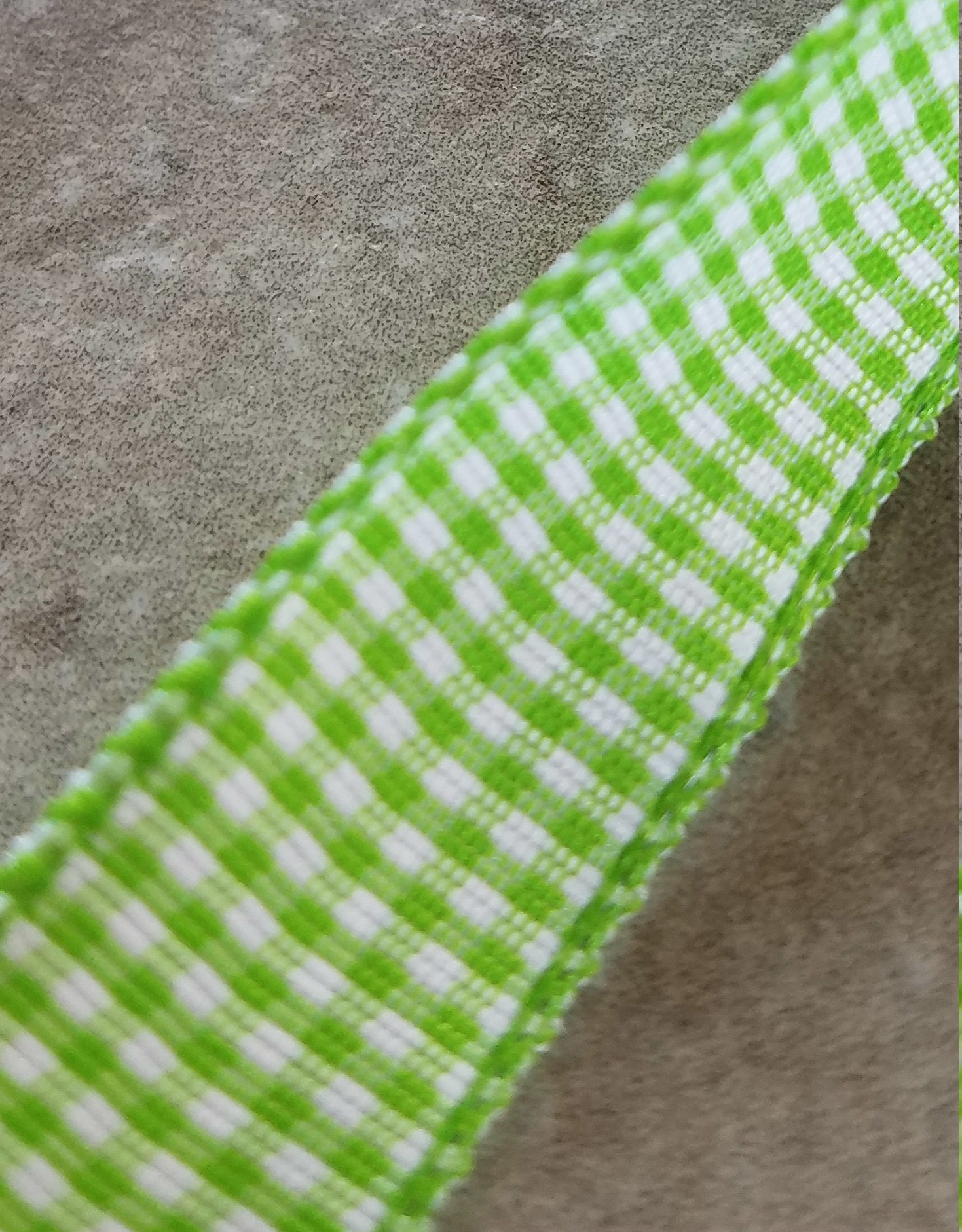 Green Checker Board Wired Ribbon 4 Yards - Etsy