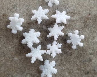 10 Mini Snowflake Shank Buttons. You choose the style
