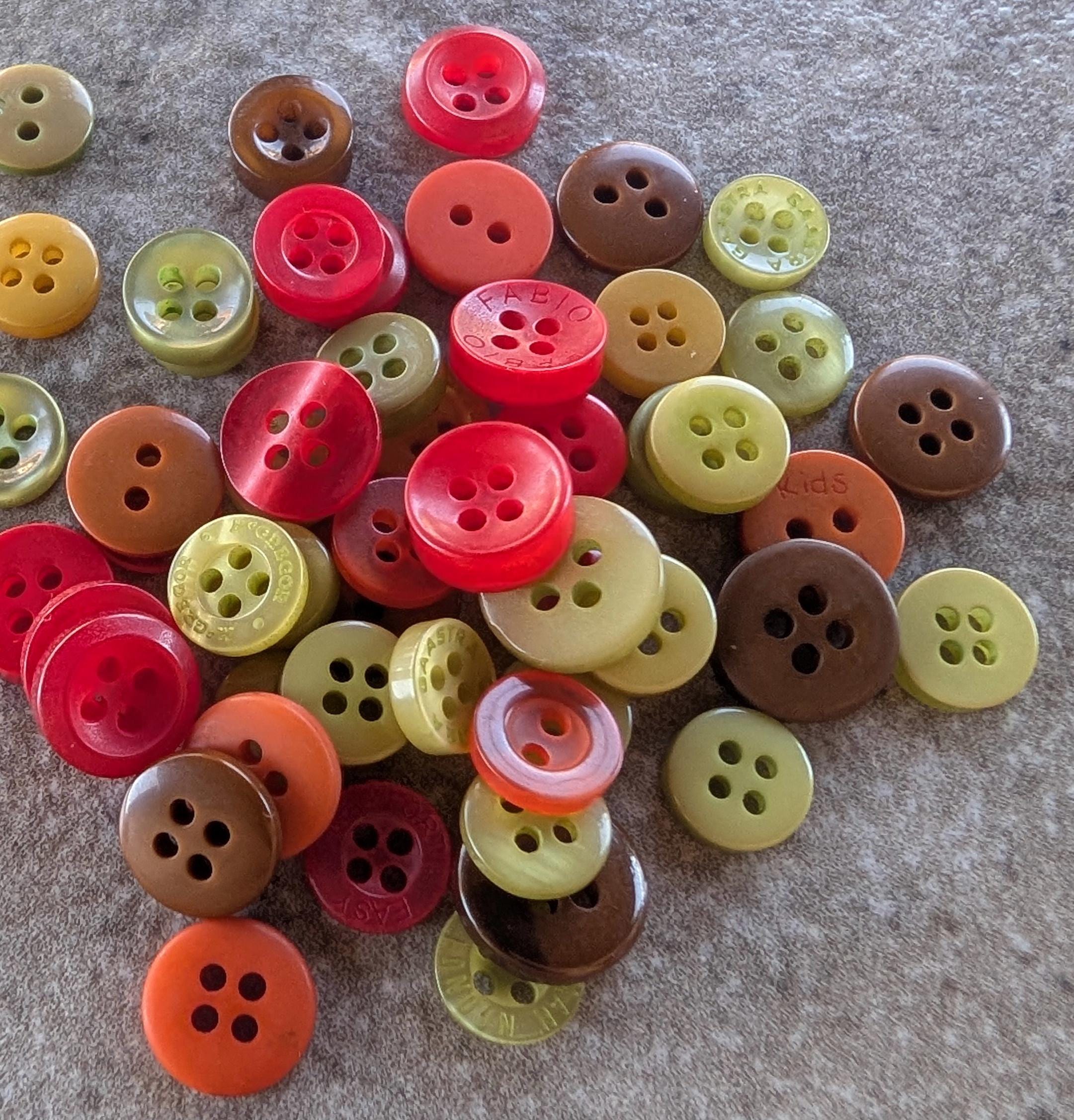 Fall Back Button Fall Buttons, 50 Small Assorted Round Sewing Crafting Bulk Buttons - Etsy