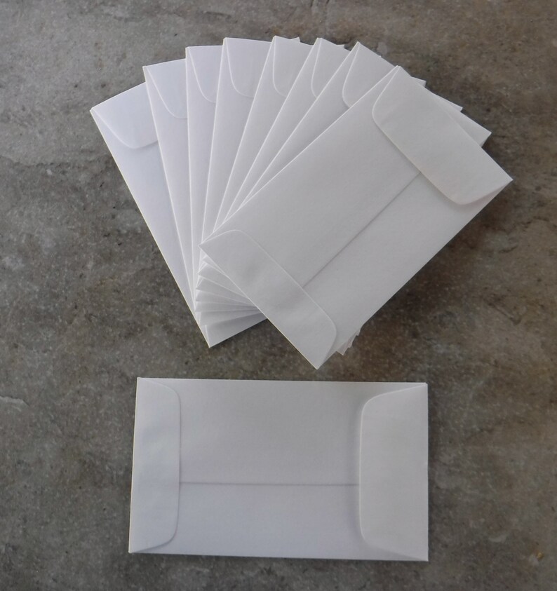 White or Kraft Envelopes Coin Envelopes