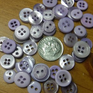 Light Purple Buttons, 50 Small Assorted Round Sewing Crafting Bulk Buttons image 3