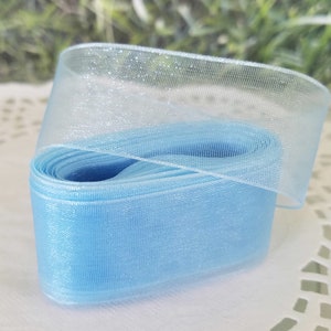 Dreamy Blue Sheer Ribbon 5 Yards