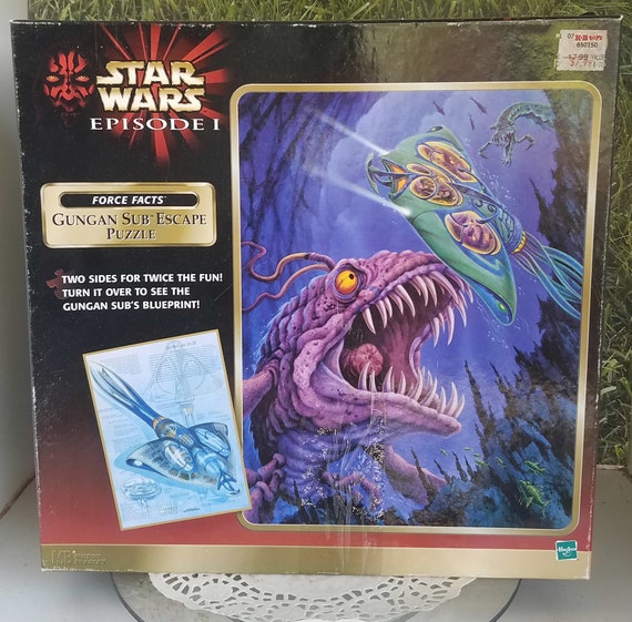 Vintage Star Wars Episode 1 Gungan Sub Escape 750 Piece Puzzle