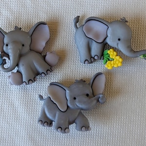 2 Baby Elephant Shank Buttons Size 1 1/4&quot; You choose the style