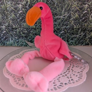 Pinky the Flamingo Beanie Babies Vintage TY 1995 with Original Tags