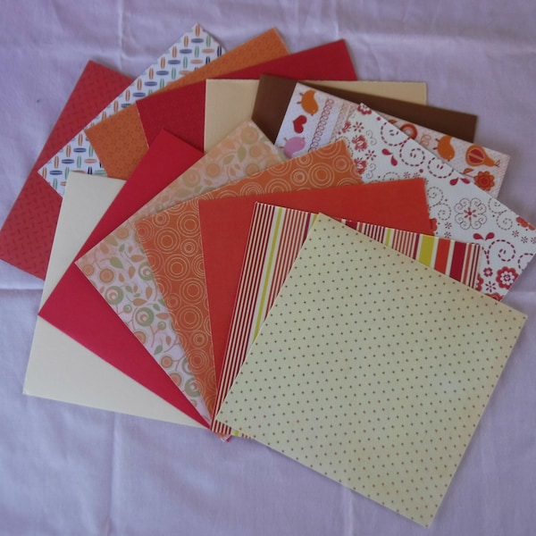 6x6 Paper Pack 15 Sheets of discontinued pattern and cardstock paper