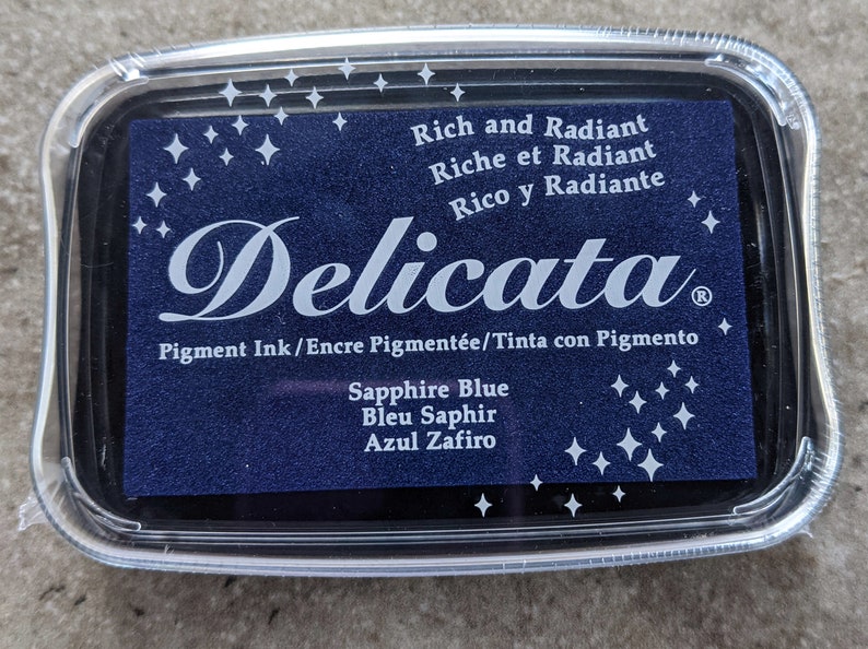 Delicata Metallic Pigment Ink Pad by Tsukineko Sapphire Blue