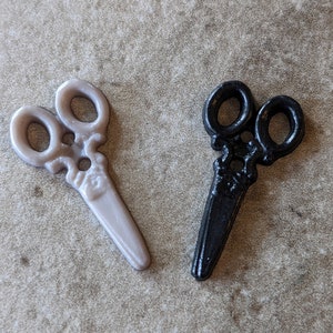 2 Scissors Large Choose Your Color Buttons Size 1 5/16&quot;
