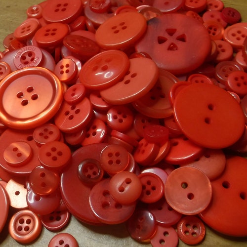Christmas Buttons 100 Bulk Assorted Round Multi Size Crafting Etsy