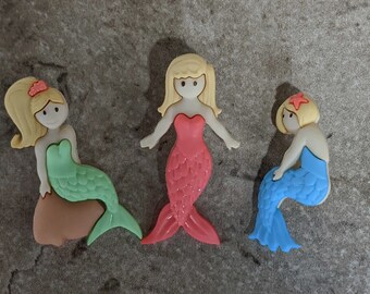 2 Mermaid Shank Buttons You choose the Style