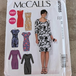 McCalls Pattern Misses Dress M7085 Complete Uncut Sizes 14-22