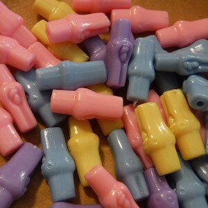 42 Pastel Pin Barrel Beads