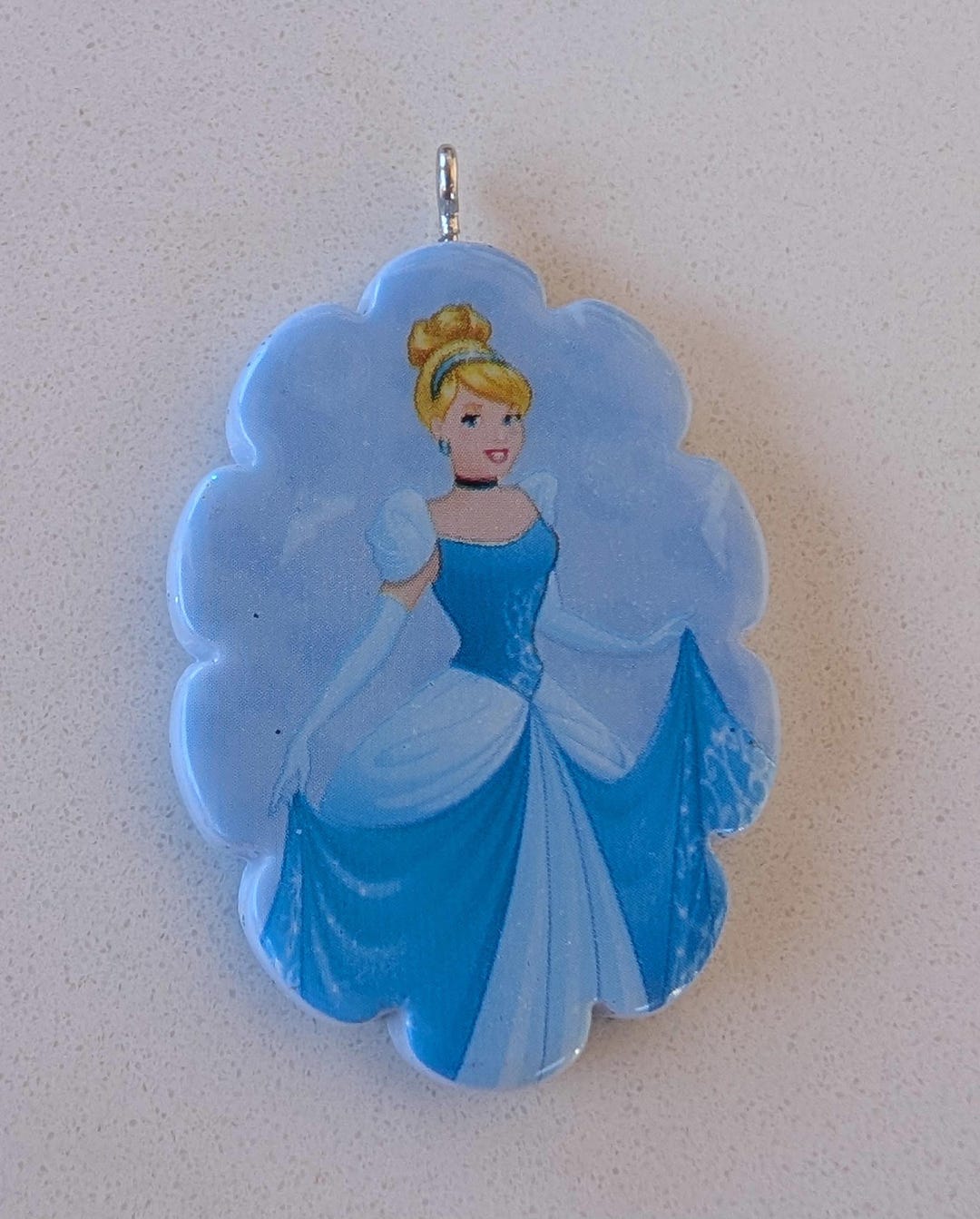2 Disney Cinderella Charm Flat Back Embellishment Buttons Size 1 1/4 ...