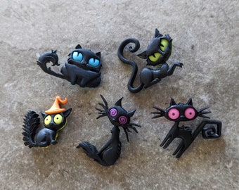 3 Creeped Out Cat Shank Buttons You choose the style