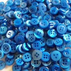 Blueberry Buttons, 50 Small Assorted Round Sewing Crafting Bulk Butons