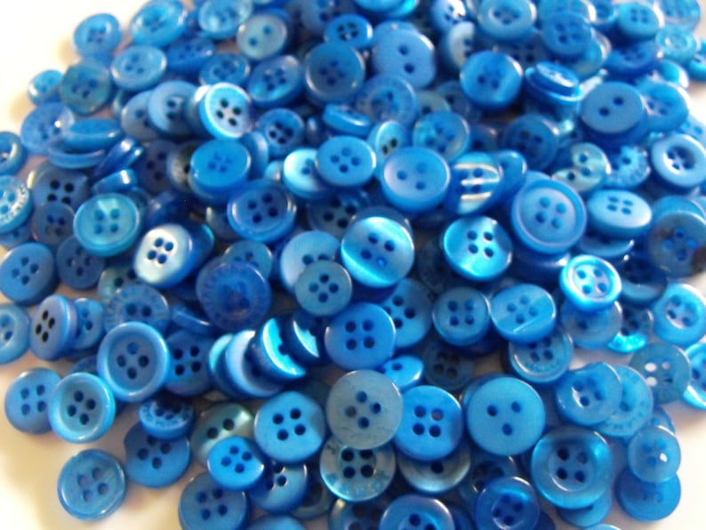 Blueberry Buttons 500 Small Assorted Round Sewing Crafting Bulk Buttons