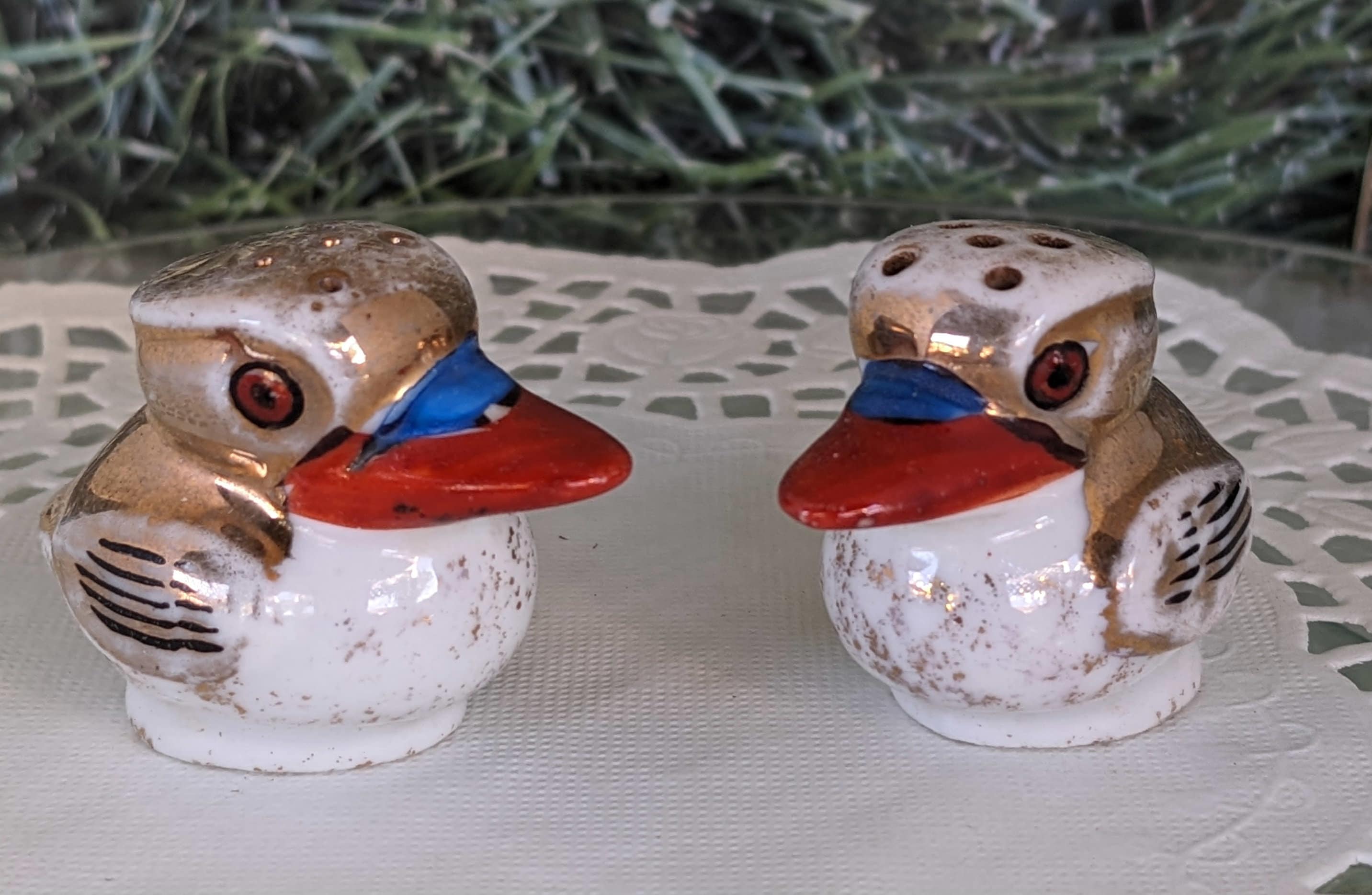 Vintage Woodpecker Bird Salt and Pepper Shakers - Etsy