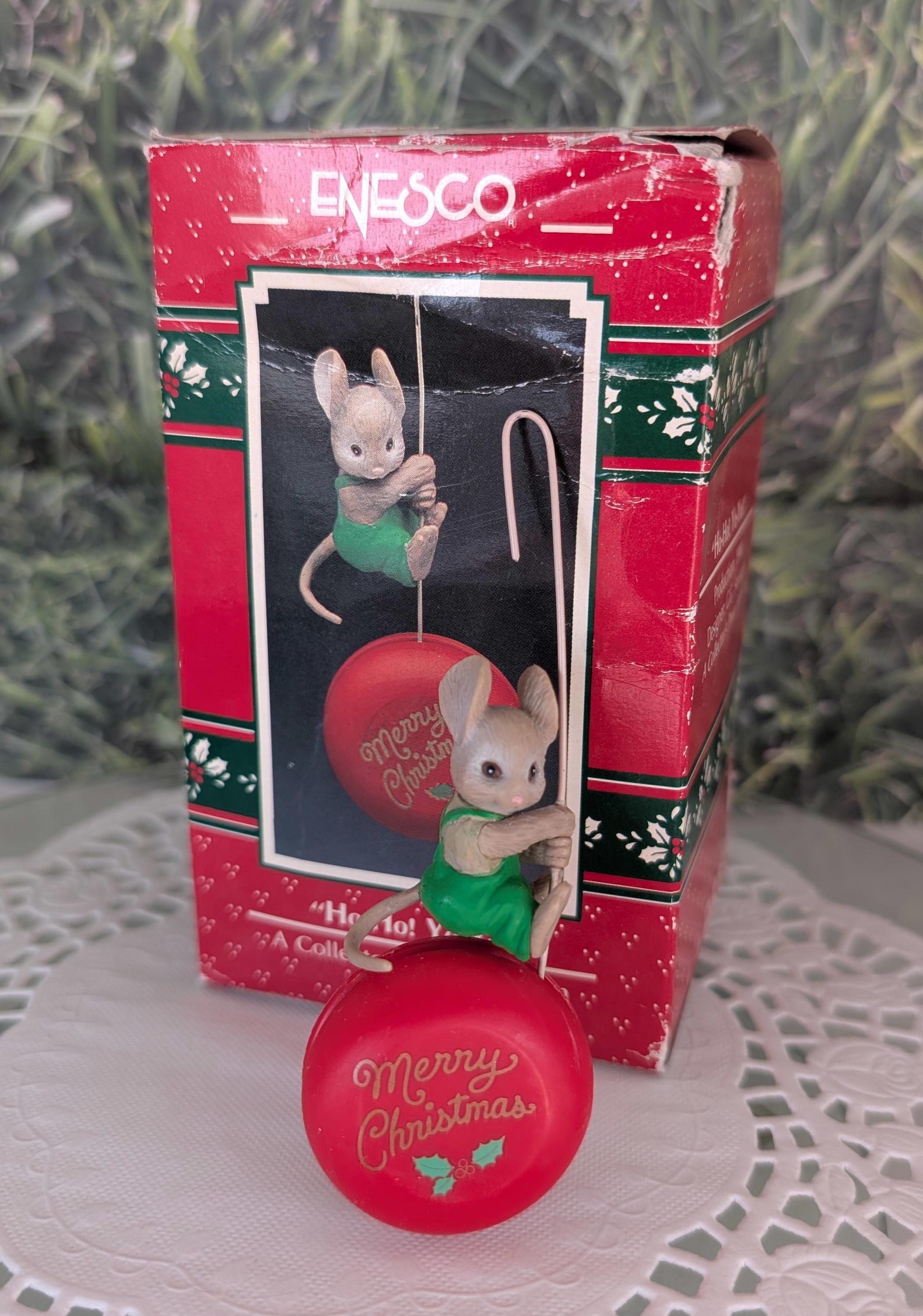 USA 90s ヴィンテージ ESCO PRODUCTS オブジェ 置物 飾り Enesco Ho-ho! Yo-yo! Ornament 1990 - Etsy