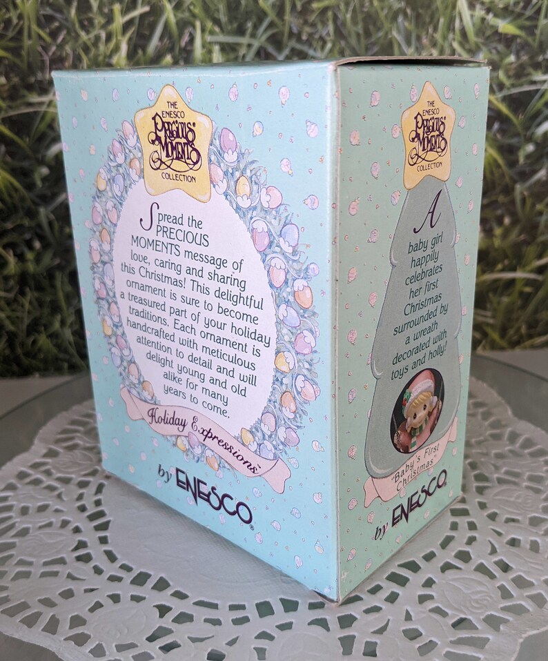 Enesco Precious Moments Baby's First Christmas Girl Ornament 1993 - Etsy