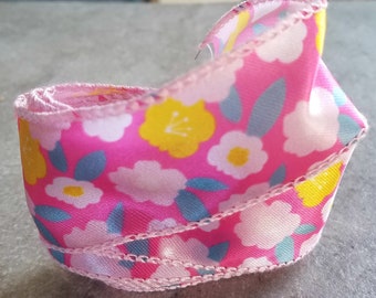 Spring Flowers Wired Ribbon 4 Yards