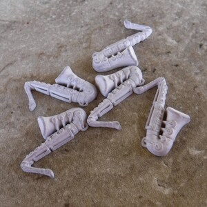 2 Gray Saxophone Flat Back Embellishment Buttons Size 13/16"