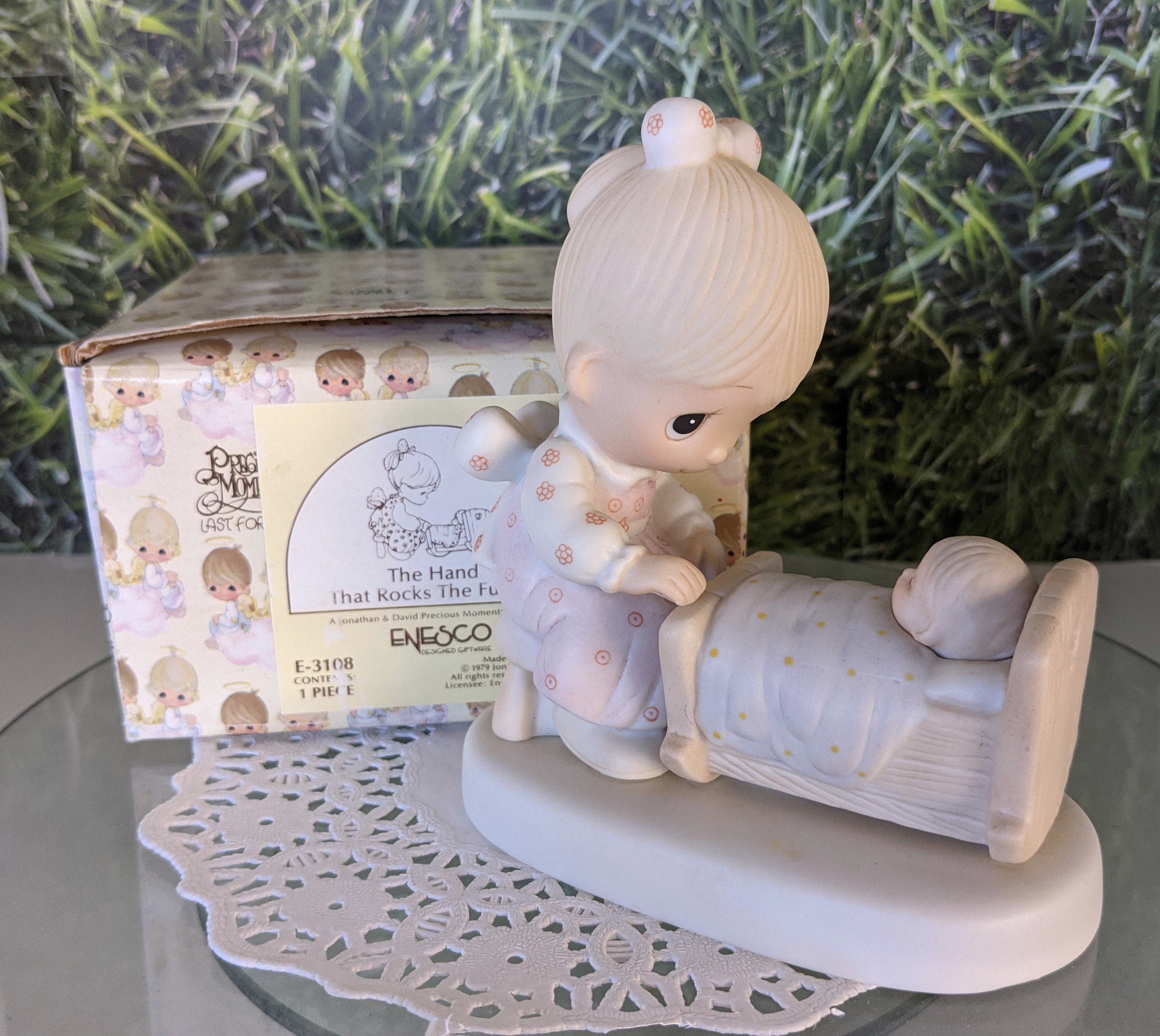The Hand That Rocks the Future Precious Moments Figurine - Etsy
