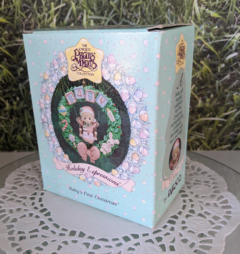 Enesco Precious Moments Baby's First Christmas Girl Ornament 1993 - Etsy