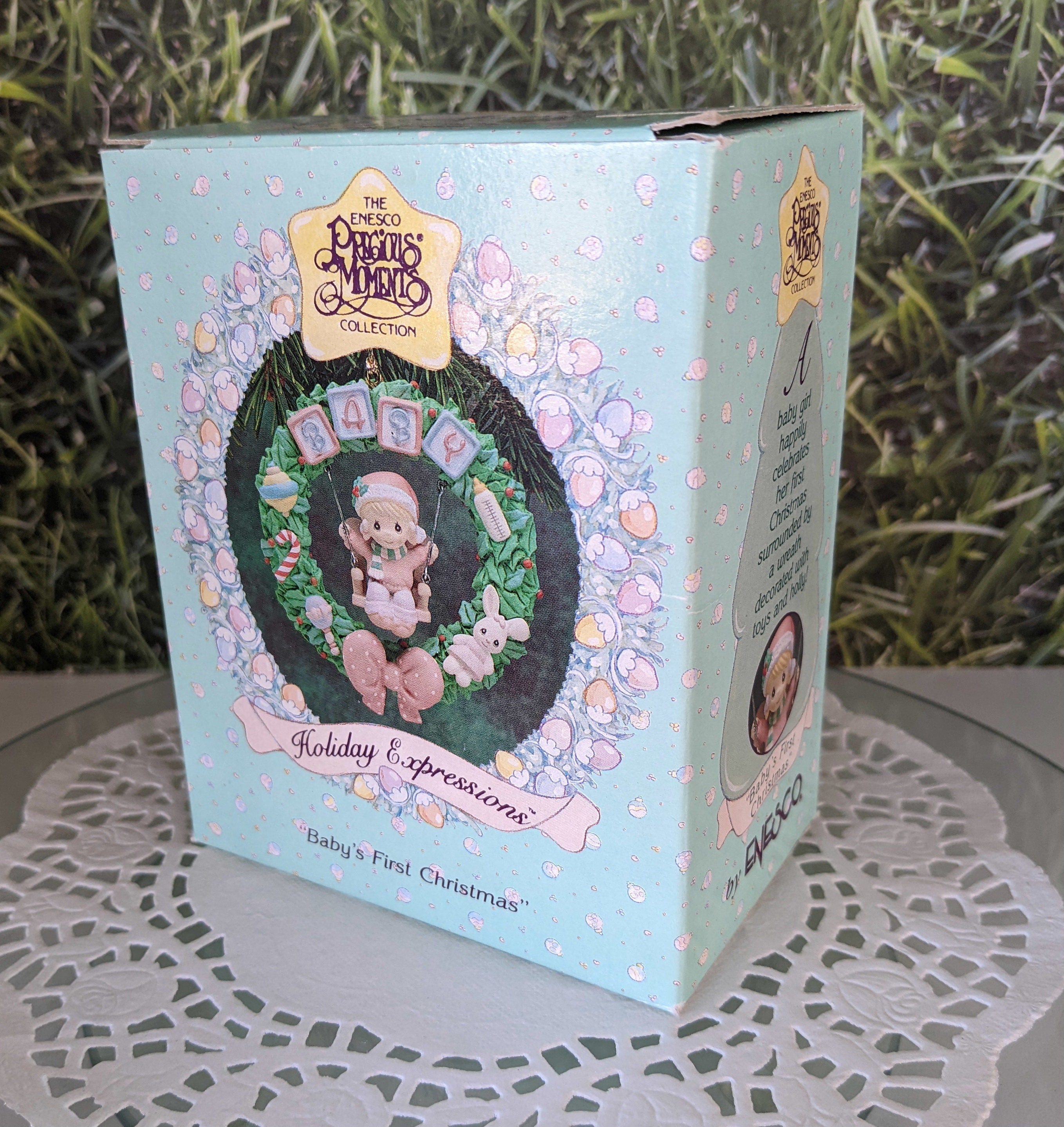 Enesco Precious Moments Baby's First Christmas Girl Ornament 1993 - Etsy