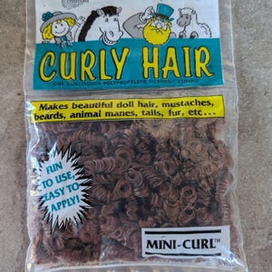 Autumn Brown Mini Curly Doll Hair